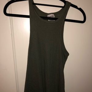Free People Army Green Tank Top